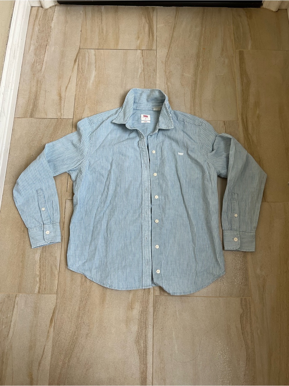 Levi's Light Blue Striped Men's Button-Down Shirt